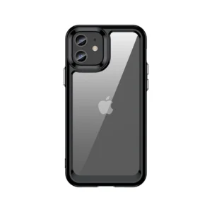 Outer Space Case for iPhone 12 hard cover with a gel frame blackeng