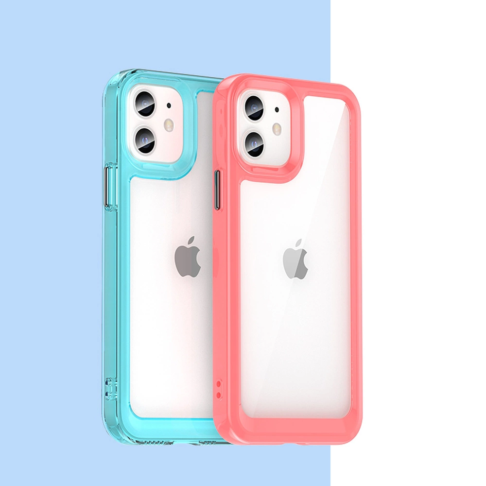 Outer Space Case for iPhone 12 hard cover with a gel frame blackeng