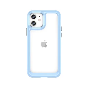 Outer Space Case for iPhone 12 hard cover with gel frame blueeng