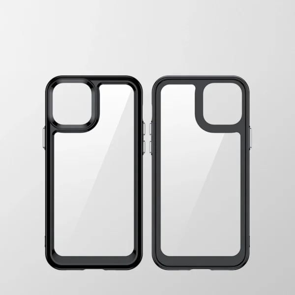Outer Space Case for iPhone 12 hard cover with gel frame blueeng