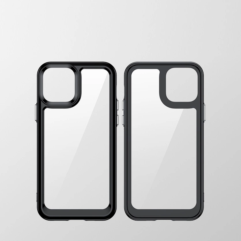 Outer Space Case for iPhone 12 hard cover with gel frame blueeng
