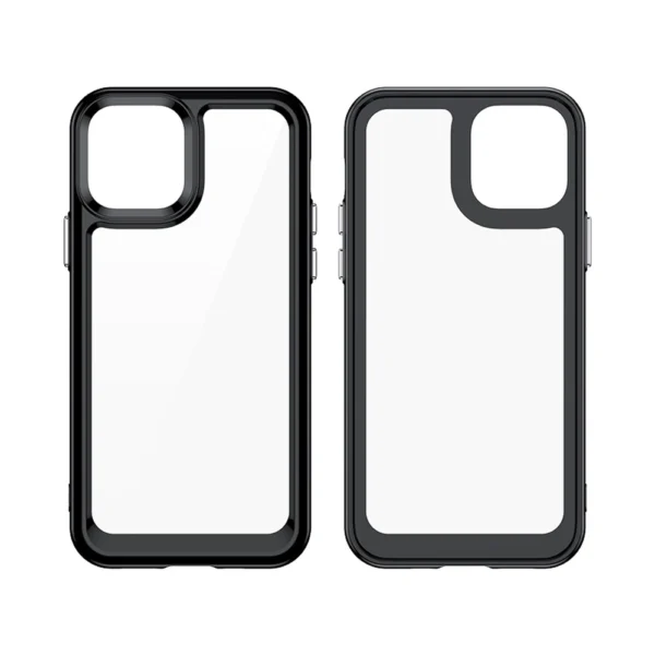 Outer Space Case for iPhone 12 hard cover with gel frame blueeng