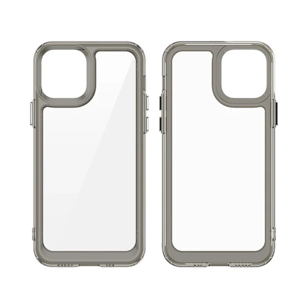 Outer Space Case for iPhone 12 hard cover with gel frame blueeng