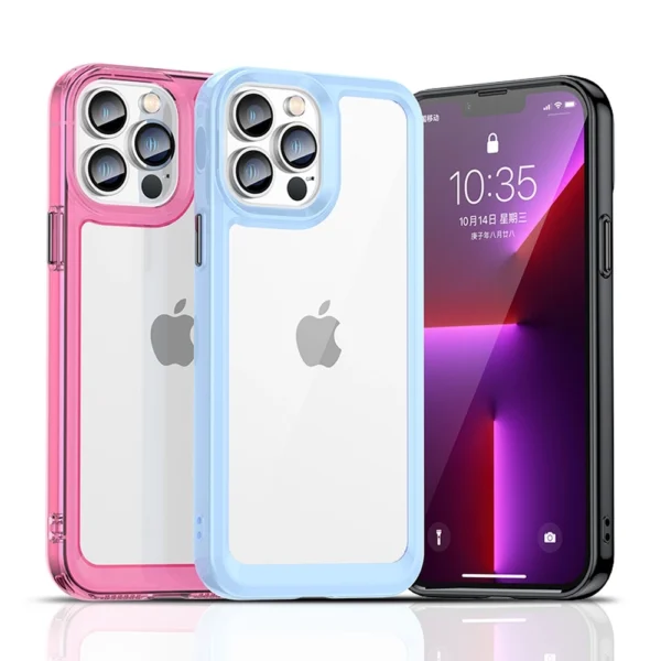 Outer Space Case for iPhone 12 Pro hard cover with gel frame blueeng
