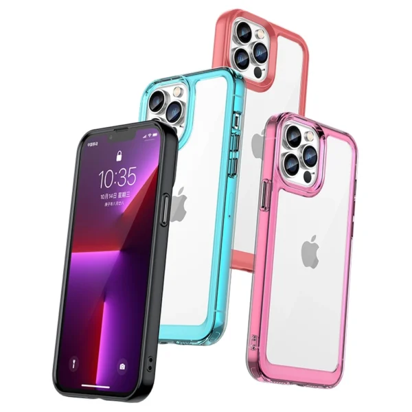 Outer Space Case for iPhone 13 Pro Max hard cover with gel frame blueeng