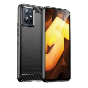 Carbon Case Flexible Cover Sleeve Vivo Y55 / Y75 / Y33s / iQOO Z6 / iQOO U5 blackeng