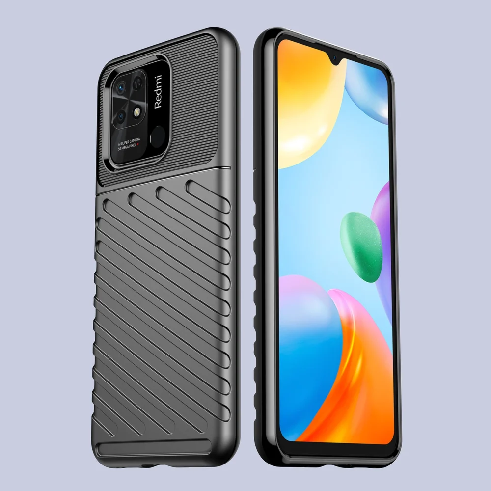 Thunder Case Flexible armored cover for Xiaomi Redmi 10C blackeng