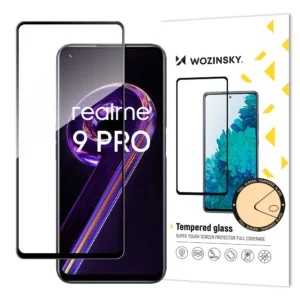 Wozinsky Tempered Glass Full Glue Super Tough Screen Protector Full Coveraged with Frame Case Friendly for Realme 9 Pro blackeng