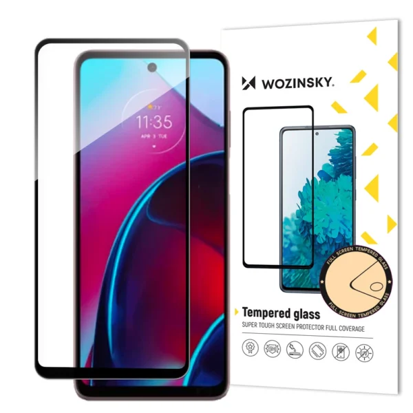 Wozinsky Full Glue Tempered Glass Motorola Moto G Stylus 2022 9H Full Screen Tempered Glass with Black Frameeng