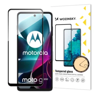Wozinsky Full Glue Tempered Glass Motorola Moto G200 5G 9H Full Screen Tempered Glass with Black Frameeng