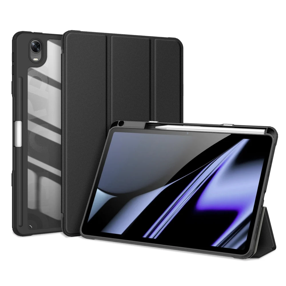 Dux Ducis Toby Armored Flip Smart Case for Oppo Pad with Stylus Holder Blackeng