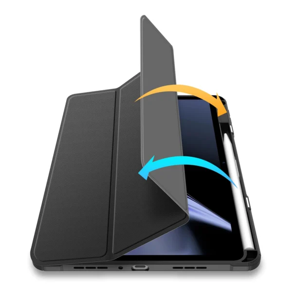 Dux Ducis Toby Armored Flip Smart Case for Oppo Pad with Stylus Holder Blackeng