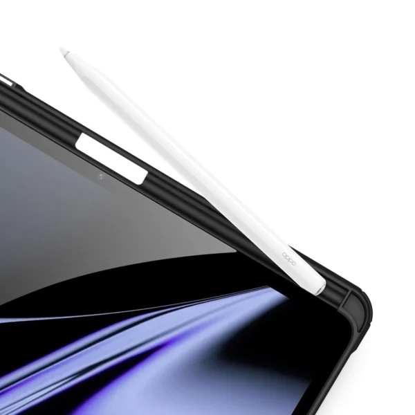 Dux Ducis Toby Armored Flip Smart Case for Oppo Pad with Stylus Holder Blackeng