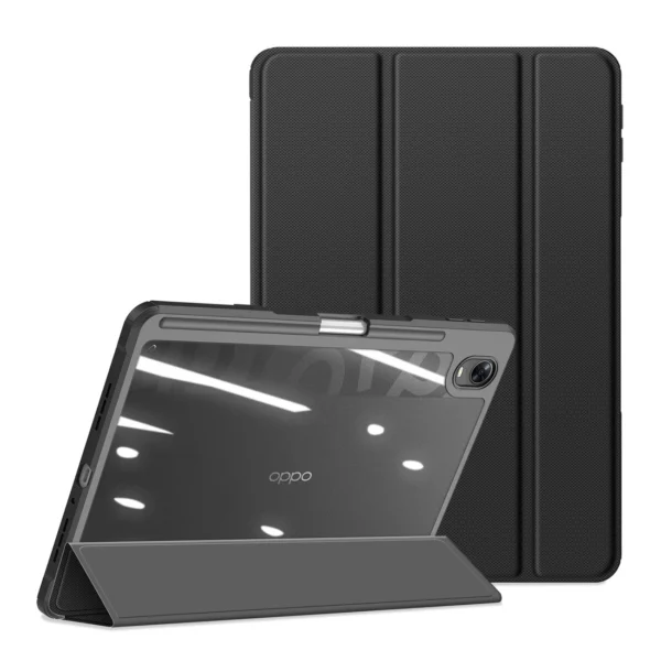 Dux Ducis Toby Armored Flip Smart Case for Oppo Pad with Stylus Holder Blackeng