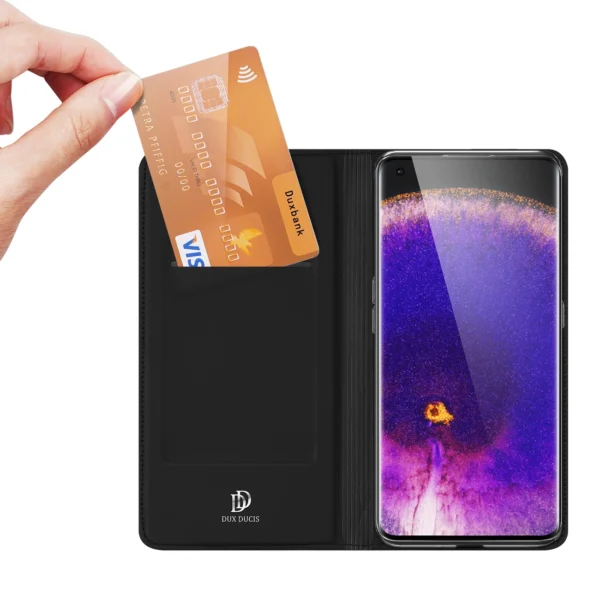 Dux Ducis Skin Pro case with a flip Oppo Find X5 blackeng