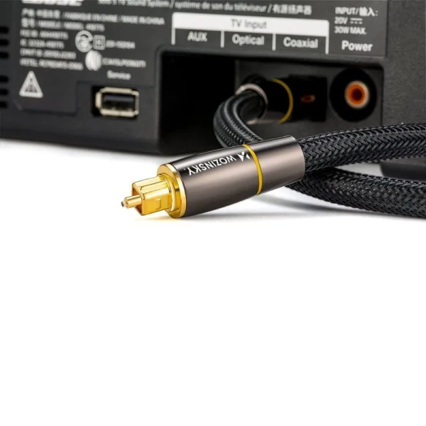 Wozinsky optical cable audio cable digital optical fiber Toslink SPDIF 3m black (WOPT-30)eng