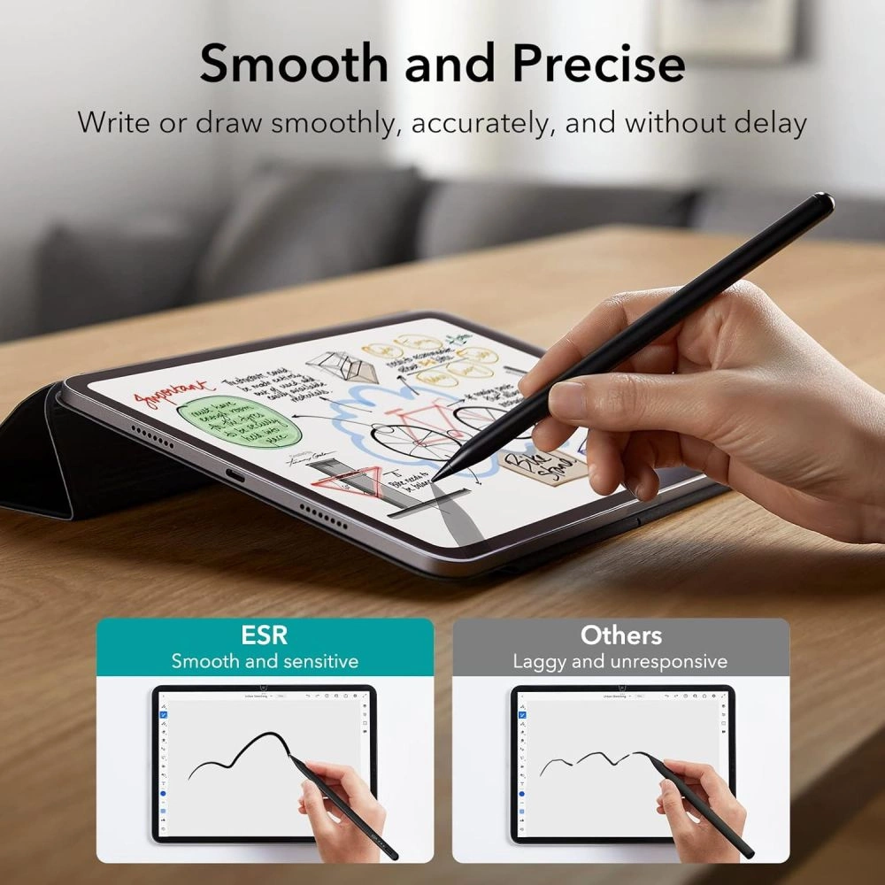 ESR Digital+ Magnetic Stylus Pen for iPad - Blackeng