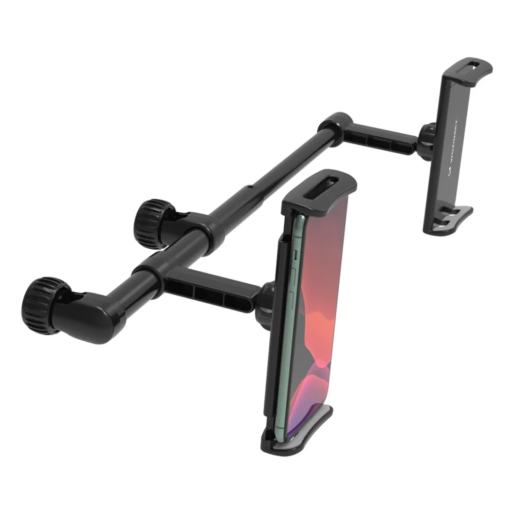 Wozinsky dual car phone holder for headrest black (WTHBK1)eng