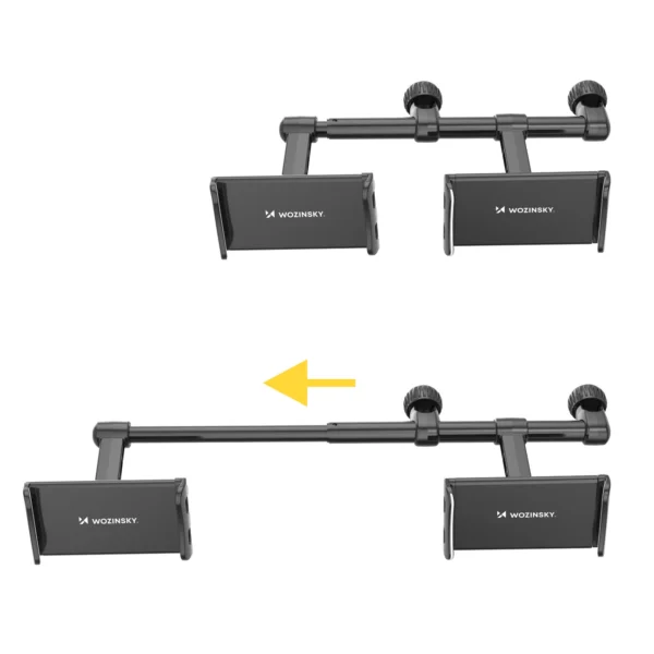 Wozinsky dual car phone holder for headrest black (WTHBK1)eng