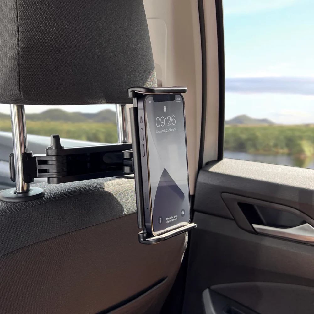 Wozinsky adjustable tablet or phone headrest holder black (WTHBK3)eng