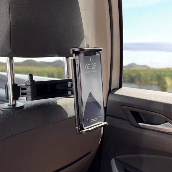 Wozinsky adjustable tablet or phone headrest holder black (WTHBK3)eng