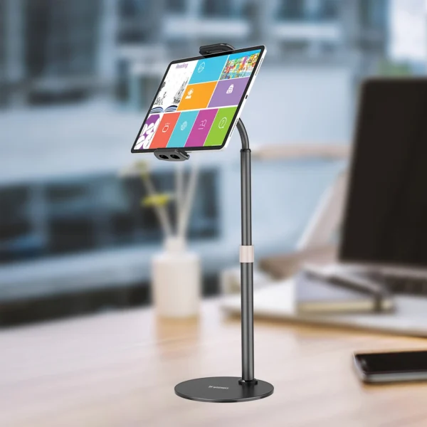 Wozinsky stand for tablet and phone on the desk black (WTHBK4)eng