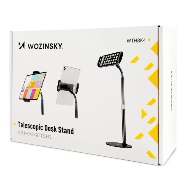 Wozinsky stand for tablet and phone on the desk black (WTHBK4)eng