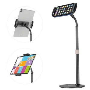 Wozinsky stand for tablet and phone on the desk black (WTHBK4)eng