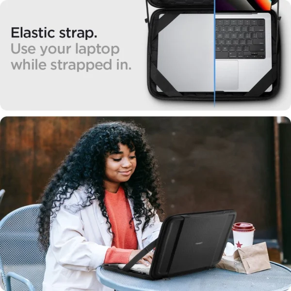 Spigen Rugged Armor Pouch Pro for 13-14'' Laptop - Blackeng