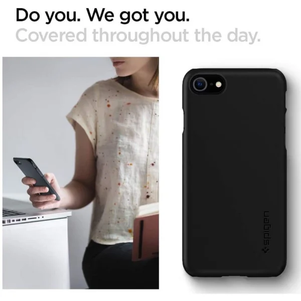 Spigen Thin Fit Case for iPhone 7 / 8 / SE 2020 / 2022 - Blackeng