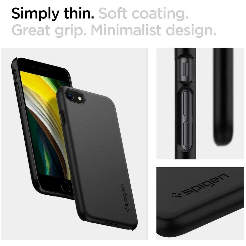 Spigen Thin Fit Case for iPhone 7 / 8 / SE 2020 / 2022 - Blackeng