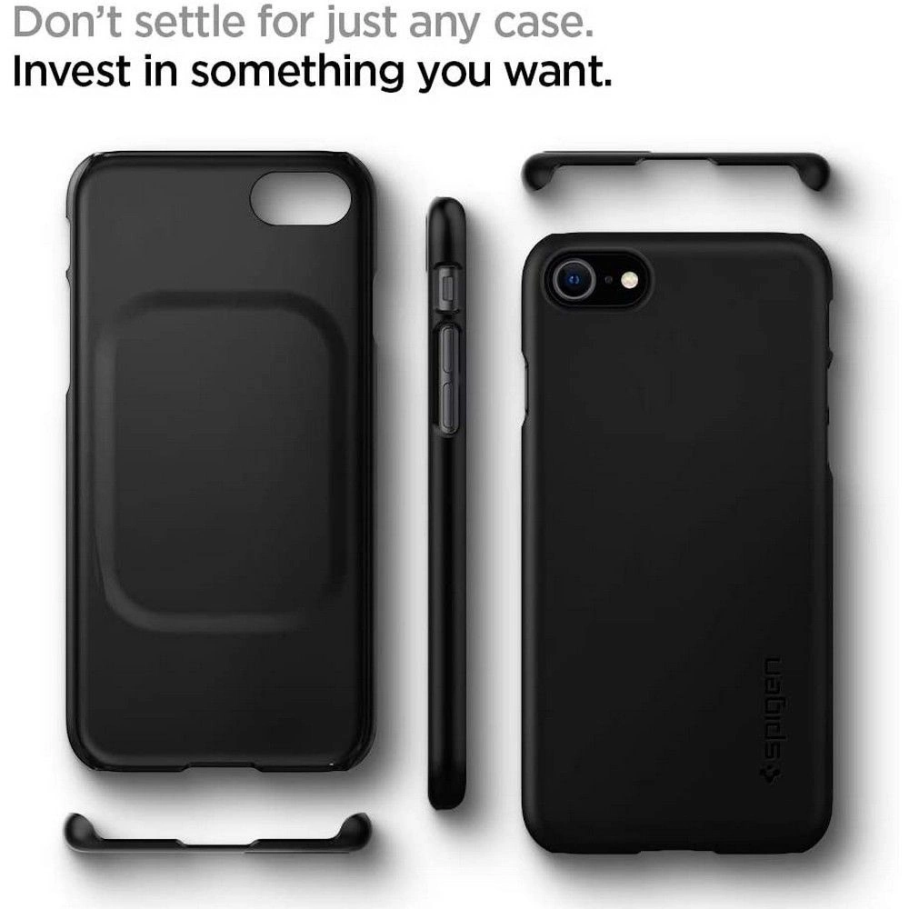 Spigen Thin Fit Case for iPhone 7 / 8 / SE 2020 / 2022 - Blackeng