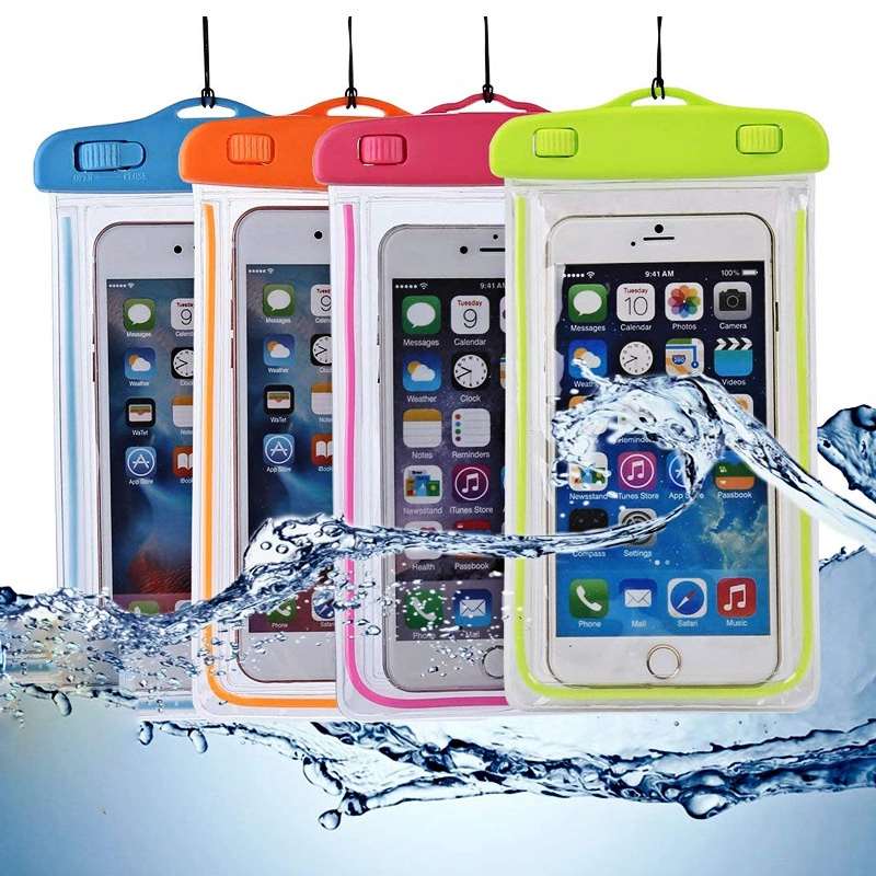 PVC waterproof phone case with lanyard - blackeng