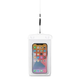 PVC waterproof phone case with lanyard - whiteeng