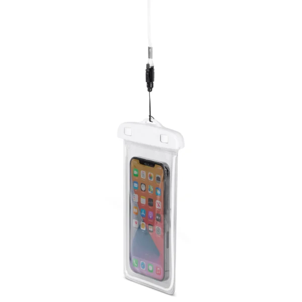 PVC waterproof phone case with lanyard - whiteeng