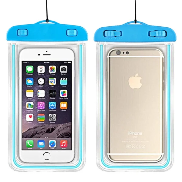 PVC waterproof phone case with lanyard - whiteeng