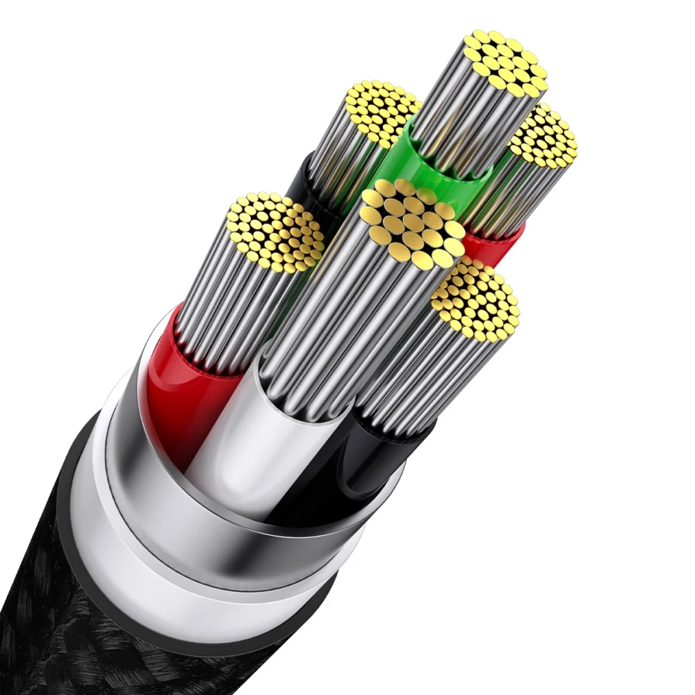 Baseus Flash Series II cable USB - USB Type C / Lightning / micro USB 100 W 1.2 m black (CASS030001)eng