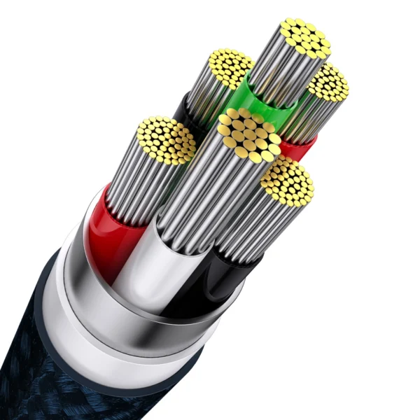 Baseus Flash Series II cable USB - USB Type C / Lightning / micro USB 100 W 1.2 m blue (CASS030003)eng
