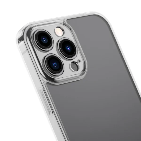 Baseus Frosted Glass Case Cover for iPhone 13 Pro Hard Cover with Gel Frame Transparent (ARWS000702)eng