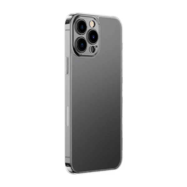 Baseus Frosted Glass Case Cover for iPhone 13 Pro Hard Cover with Gel Frame Transparent (ARWS000702)eng