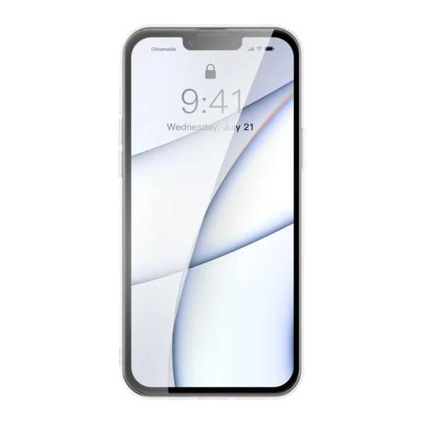 Baseus Frosted Glass Case Cover for iPhone 13 Pro Hard Cover with Gel Frame Transparent (ARWS000702)eng