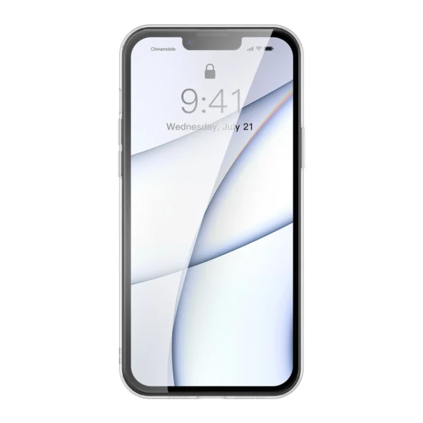 Baseus Frosted Glass Case Cover for iPhone 13 Pro Hard Cover with Gel Frame black (ARWS001001)eng