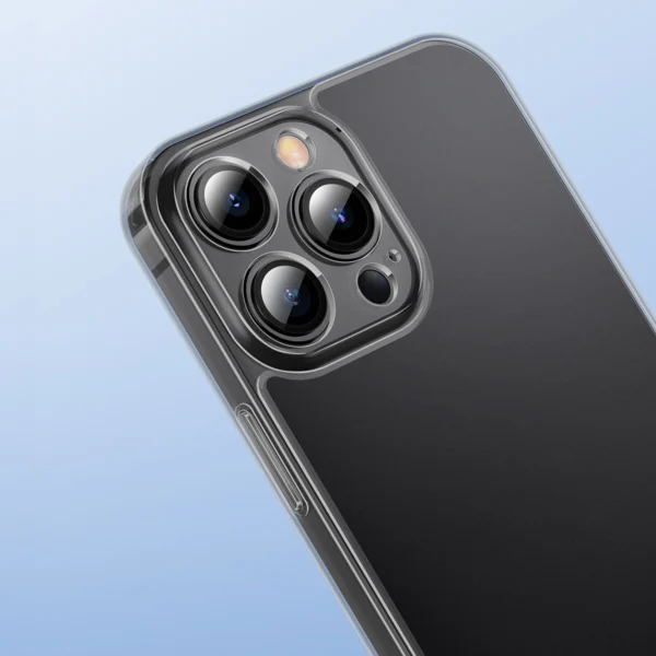 Baseus Frosted Glass Case Cover for iPhone 13 Pro Hard Cover with Gel Frame black (ARWS001001)eng