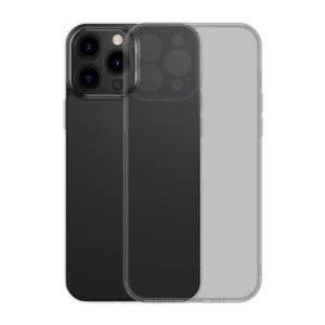 Baseus Frosted Glass Case Cover for iPhone 13 Pro Max Hard Cover with Gel Frame black (ARWS001101)eng