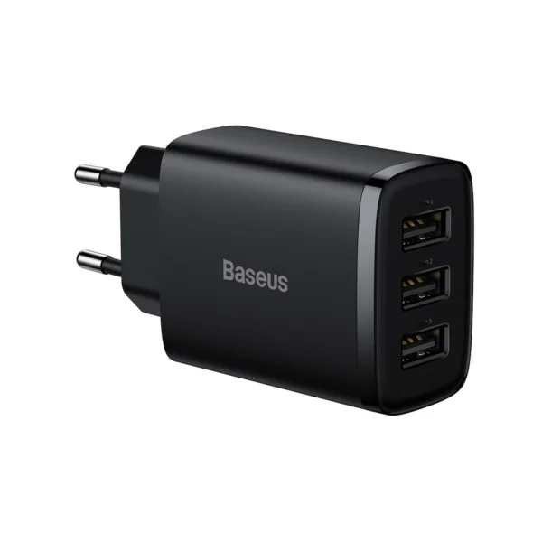 Baseus Compact charger 3x USB 17W black (CCXJ020101)eng