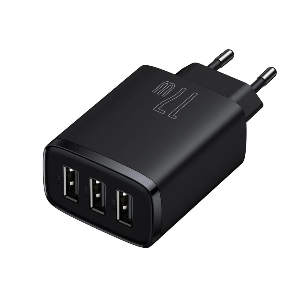 Baseus Compact charger 3x USB 17W black (CCXJ020101)eng