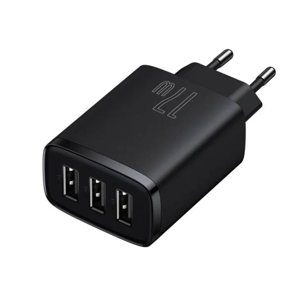 Baseus Compact charger 3x USB 17W black (CCXJ020101)eng
