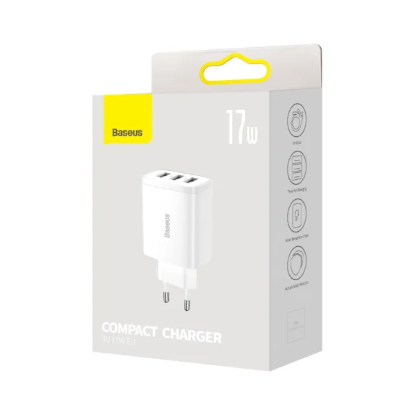 Baseus Compact charger 3x USB 17W white (CCXJ020102)eng