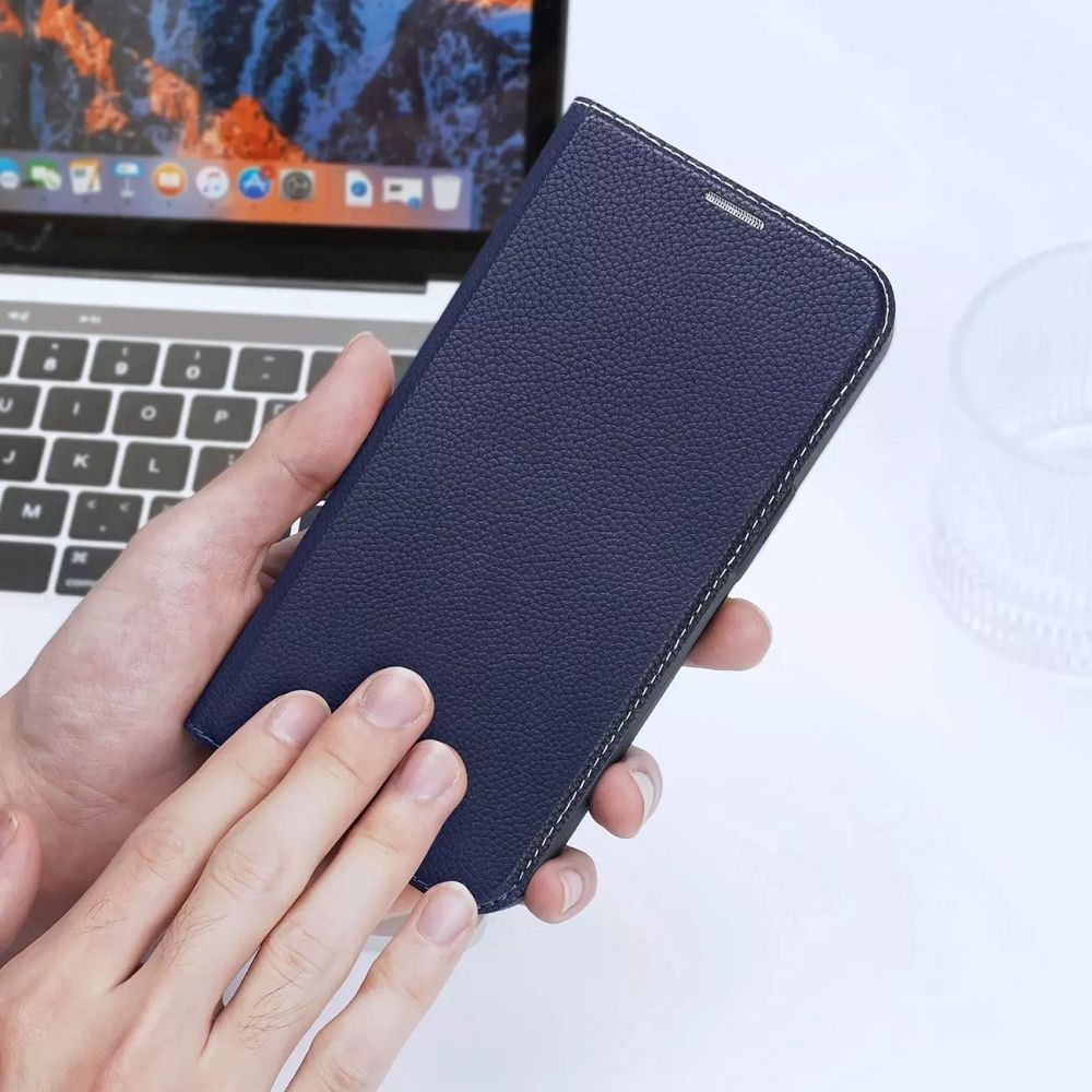 DUX DUCIS wallet case SKIN X2 for IPHONE 14 Pro blue
