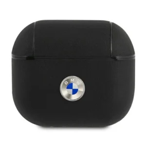 BMW BMA3SSLBK AirPods 3 cover czarny/black Geniune Leather Silver Logoeng